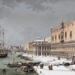 Пазл: Снег в Венеции 