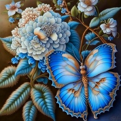 Пазл: Голубая бабочка