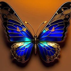 Пазл: Синяя бабочка