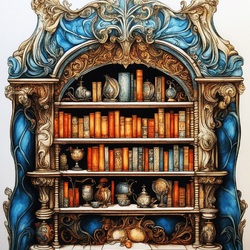 Пазл: Книжный шкаф мага