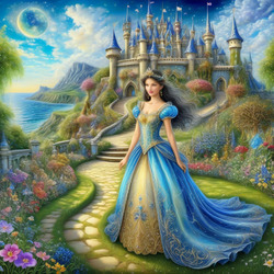 Пазл: Принцесса возле замка