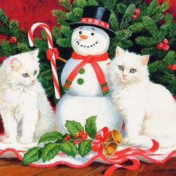Пазл: Рождественский снеговик