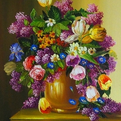 Пазл: Натюрморт с цветами