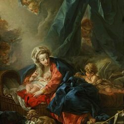 Пазл: Мадонна с младенцем и юным Иоанном Крестителем