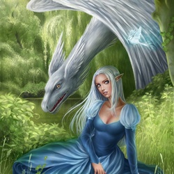 Пазл: Алиель и дракон