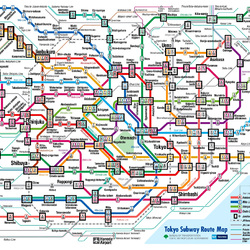 Пазл: Схема метро и дорог  Токио