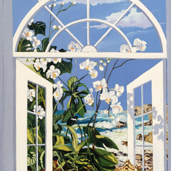 Пазл: Орхидея на окне