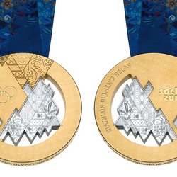 Пазл: Золотые олимпийские медали Сочи 2014