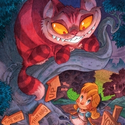 Пазл: Алиса и Чеширский кот