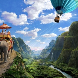Пазл: Путешествие на слоне