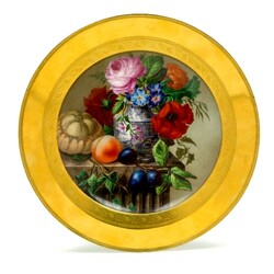 Пазл: Тарелка с цветами