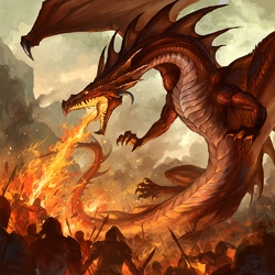 Пазл: Огнедышащий дракон