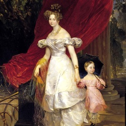 Пазл: Великая княгиня Елена Павловна с дочерью Марией