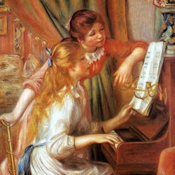 Пазл: Девушки за фортепиано