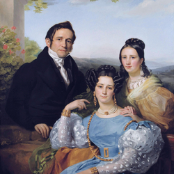 Пазл: Теодор Жозеф Жоне и две его дочери 