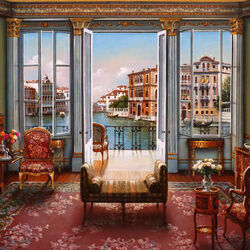 Пазл: Балкон с видом на Венецию