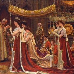 Пазл: Помазание королевы Александры при коронации Эдуарда VII