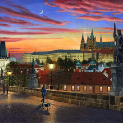 Пазл: Прага в сумерки