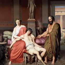 Пазл: Сократ ворчащий на Алкивиада в доме куртизанки