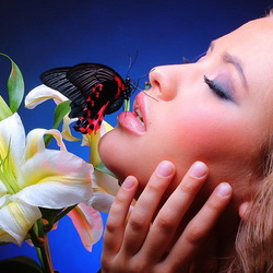 Пазл: Прикосновение бабочки