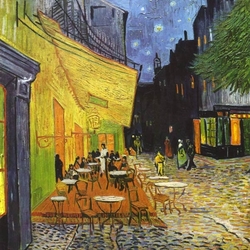 Пазл: Терраса кафе ночью. Арле.1888