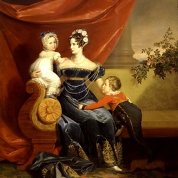 Пазл: Портрет императрицы Александры Фёдоровны с детьми