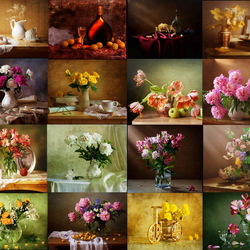 Пазл: Натюрморты с цветами