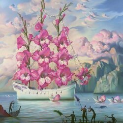 Пазл: Прибытие корабля цветов