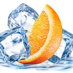 Пазл: Апельсин и лед