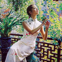 Пазл: Портрет молодой китаянки