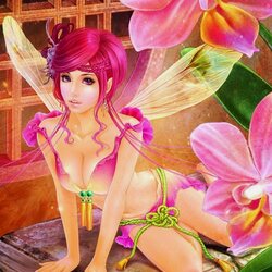 Пазл:  Фея розовых орхидей