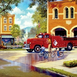 Пазл: Пожарная машина