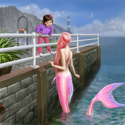 Пазл: Адора и розовая русалка