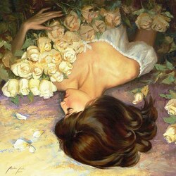 Пазл: Белые розы
