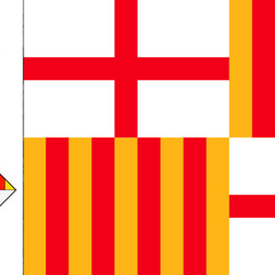 Пазл: Герб и флаг Барселоны