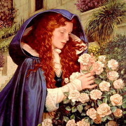 Пазл: Девушка с розами