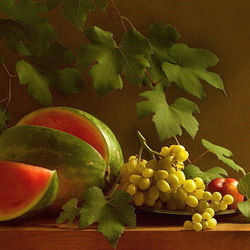 Пазл: Арбуз и виноград