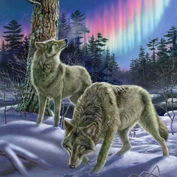 Пазл: Северные волки