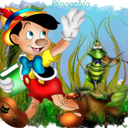 Пазл: Пиноккио и кузнечик
