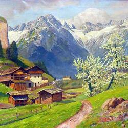 Пазл: Весна в Альпах
