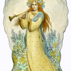 Пазл: Ангел с флейтой