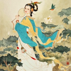 Пазл: Богиня лотоса Хэ Сянь-гу