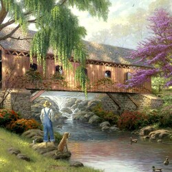 Пазл: Рыбалка у моста