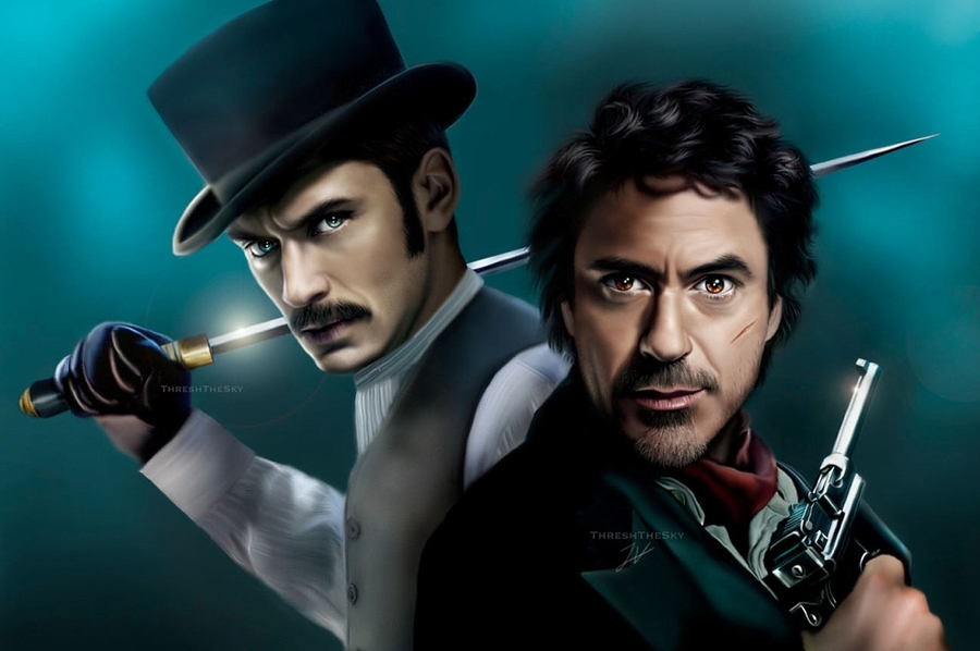 Пазл «Шерлок Холмс и Доктор Ватсон» собирать пазлы онлайн