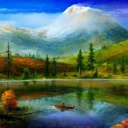 Пазл: Индеец на реке