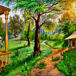 Пазл: Простенький летний пейзаж