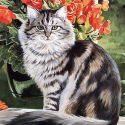 Пазл: Задумчивый котик