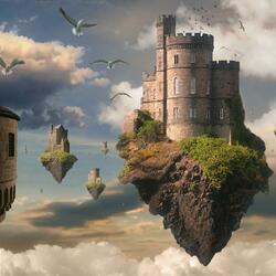 Пазл: Замок-островок