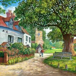 Пазл: Дом в цветах