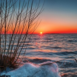Пазл: Зимний закат